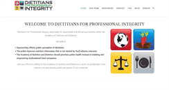 Desktop Screenshot of integritydietitians.org